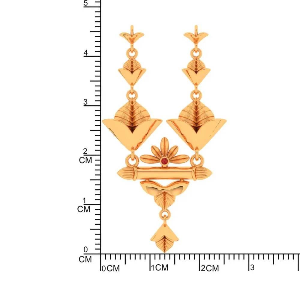 14k Flower Style Gold Necklace