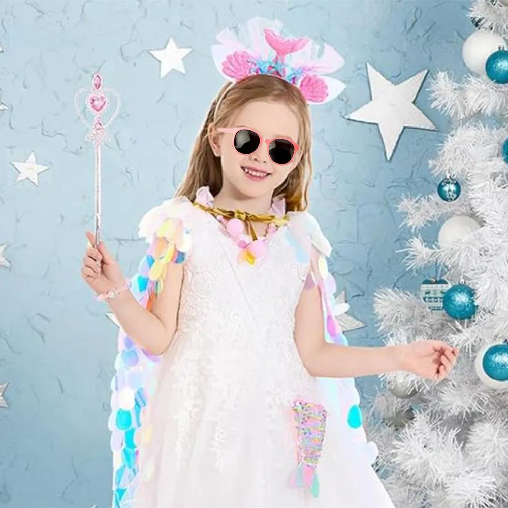 9 Pcs Princess Dress Up Toys Princess Mermaid Cape Kit Christmas Halloween Decor