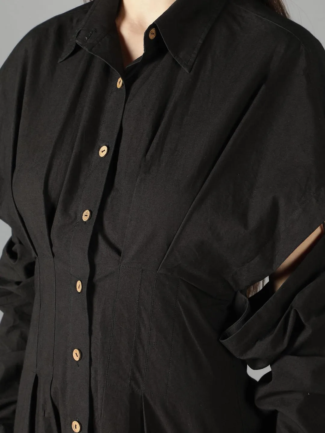 Black Onyx Sleeve Cut Out Dress