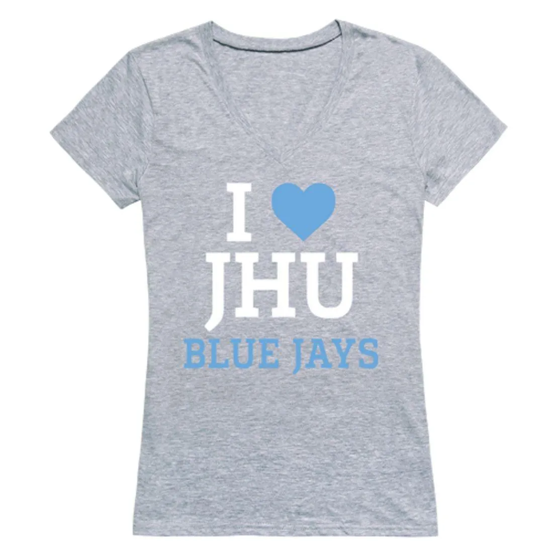 I Love JHU Johns Hopkins University Blue Jays Womens T-Shirt