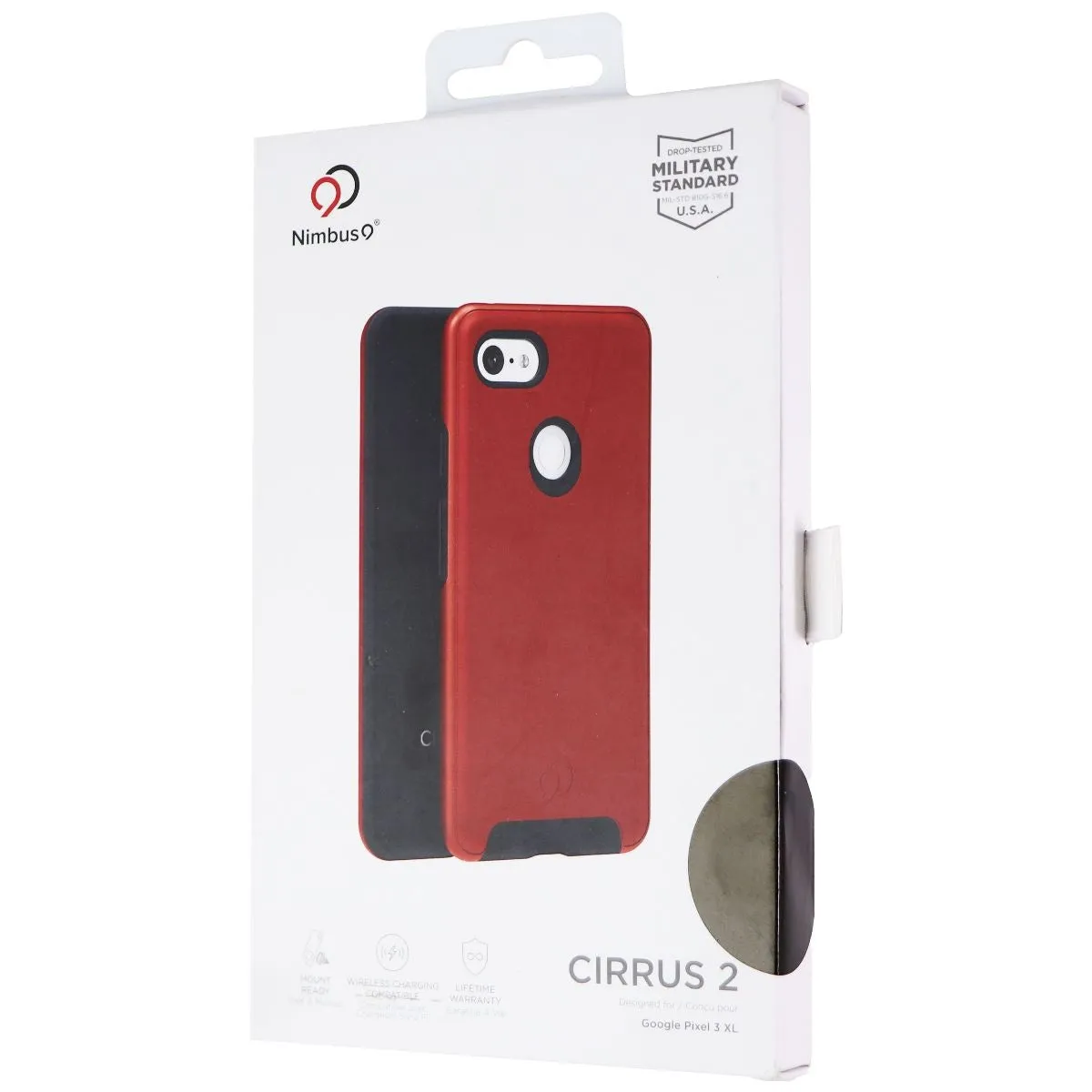 Nimbus9 Cirrus 2 Case for Google Pixel 3 XL - Crimson Red/Black