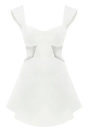 Ron Cut Out Mini White Dress