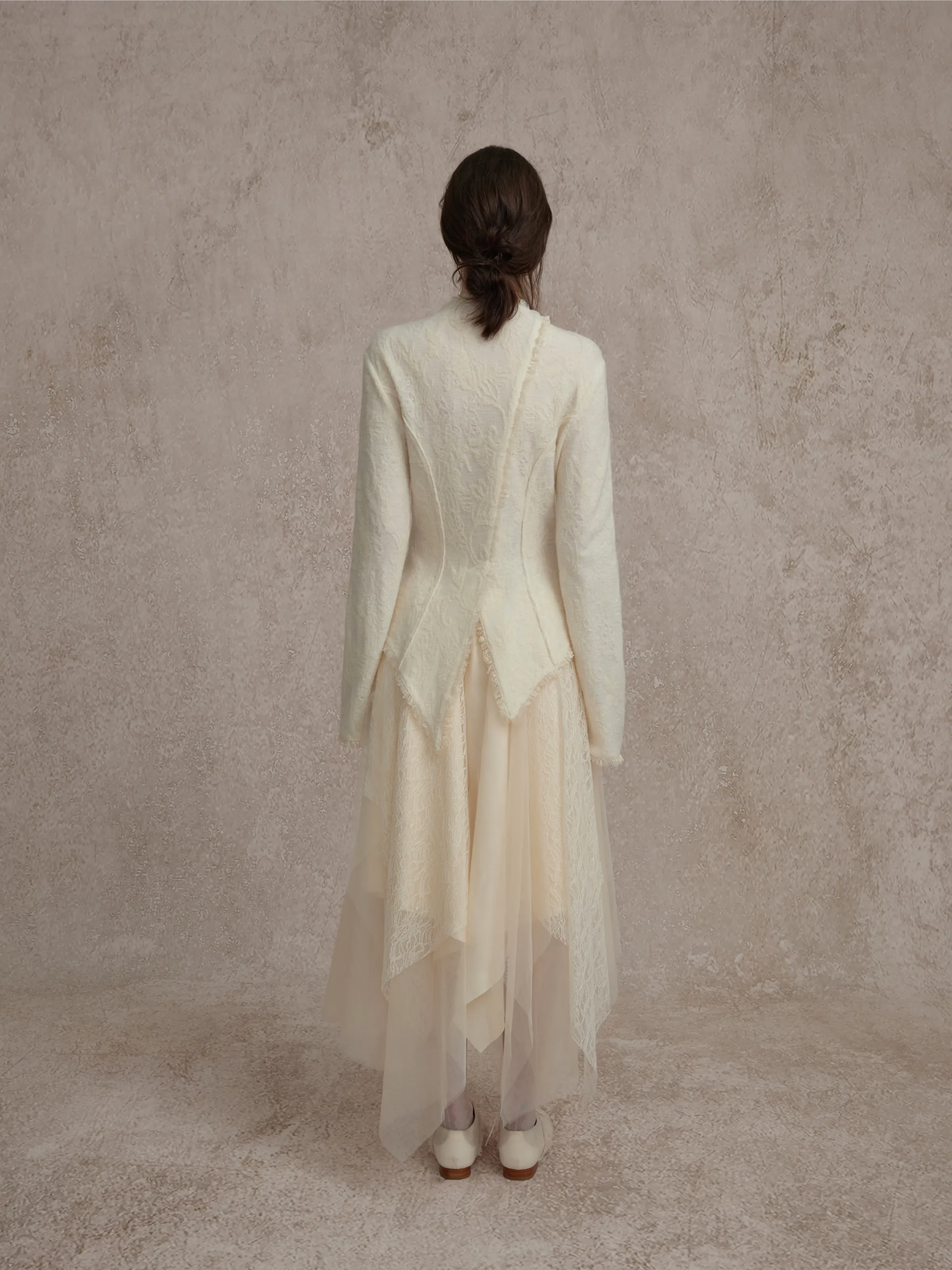 White Lace Gauze Skirt